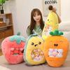 Carrot Rabbit, Strawberry, and Avocado Plush Toy Pillow Set