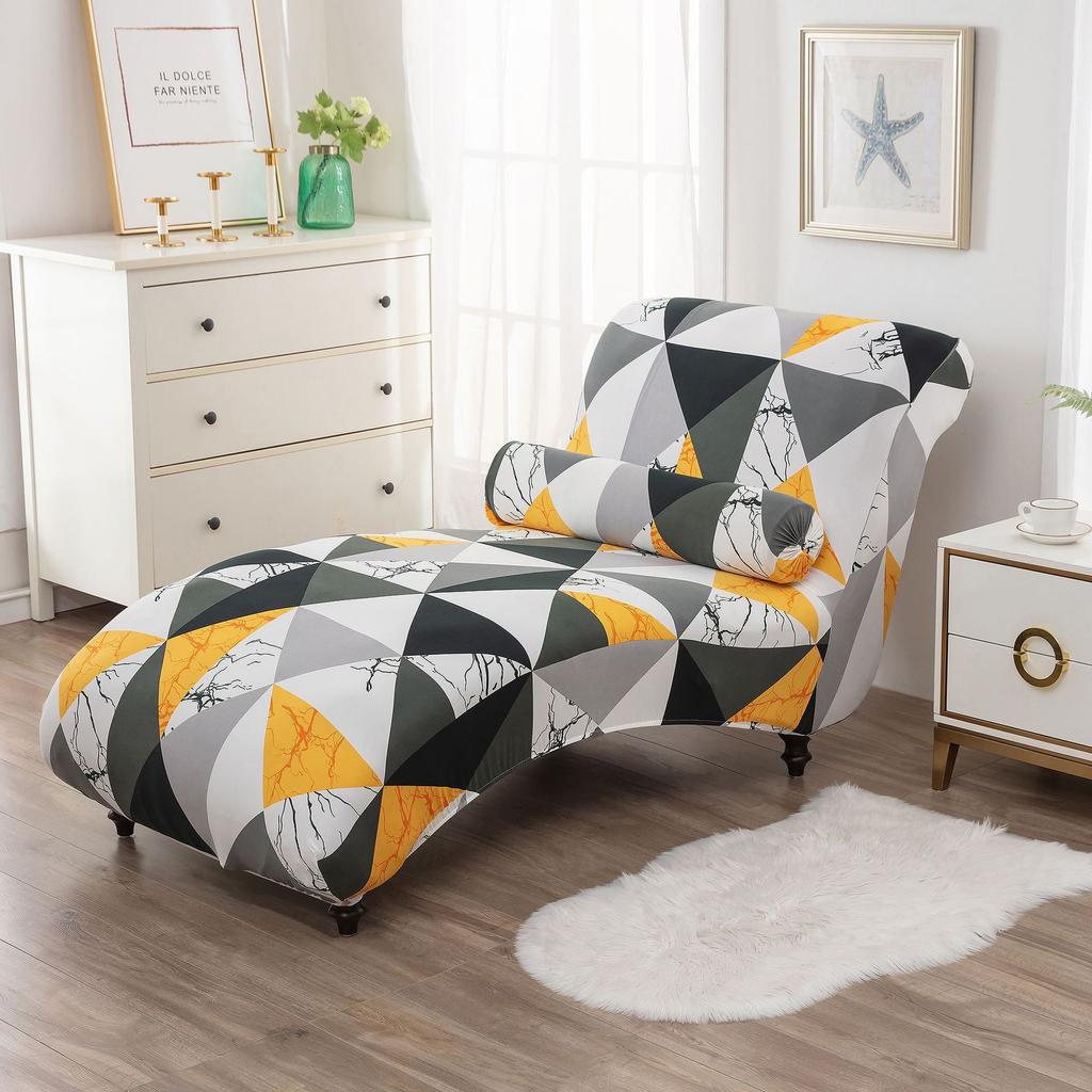 Stretch Armless Chair Protective Cover Elastic Velvet Chaise Longue Cover Sofa Bed Armcair Slipcovers Home Living Room Decor