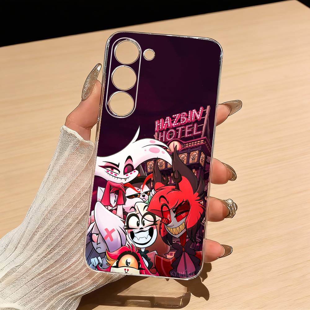 Angel Dust H-Hazbin H-Hotel Phone Case For Samsung S25,S24,S21,S22,S23,S30,Ultra,S20,Plus,Fe,Lite Transparent Cover