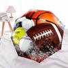 1 PC Automatic Folding Umbrella - Basketball Baseball Pattern, Portable & Foldable Design with 8 Ribs, Christmas Birthday Gifts