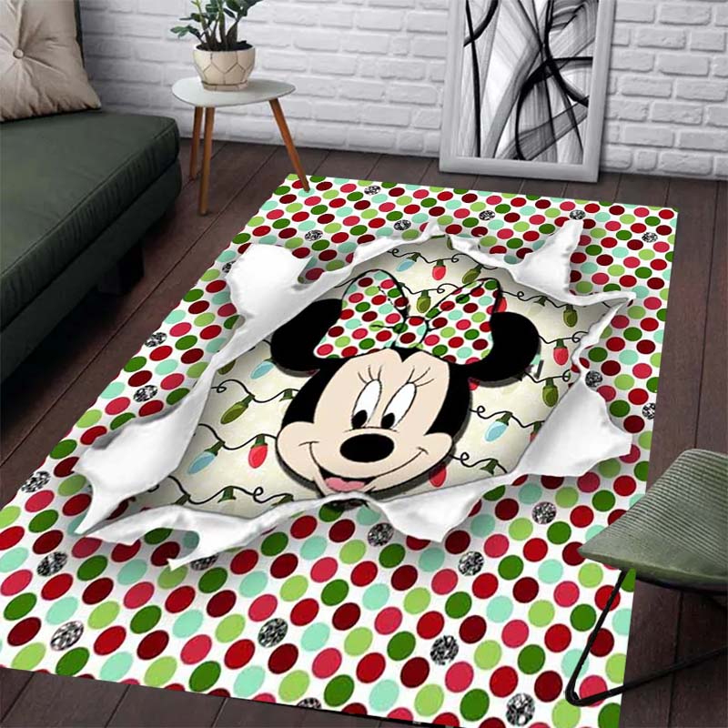 Dancing Mickey and Minnie Print Carpet - Non-slip Kitchen Mat, Outdoor Carpet, Home and Bedroom Decoration, Birthday Gift.