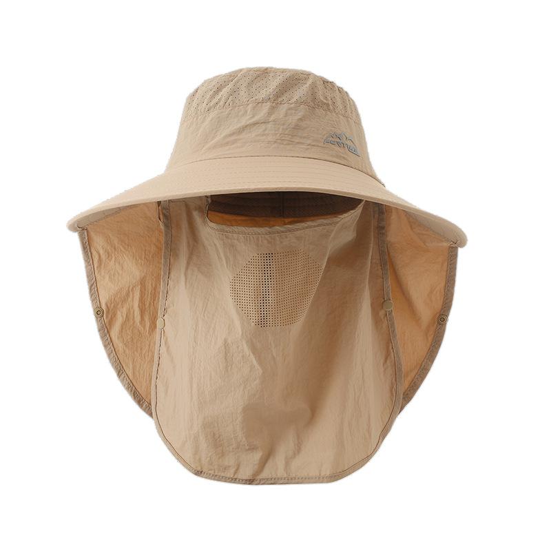 Spring and summer new high-quality shawl mask integrated sunscreen sunshade fisherman hat men's outdoor hiking hat