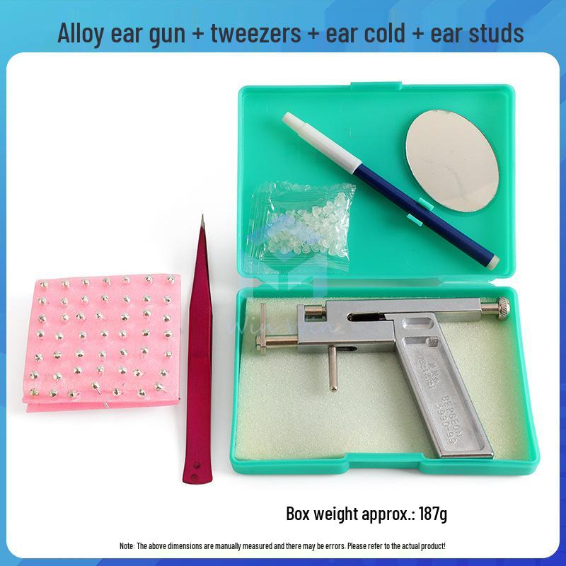 Painless Ear Piercing Gun with Sterile Gold-Plated Studs for Ear Jewelry