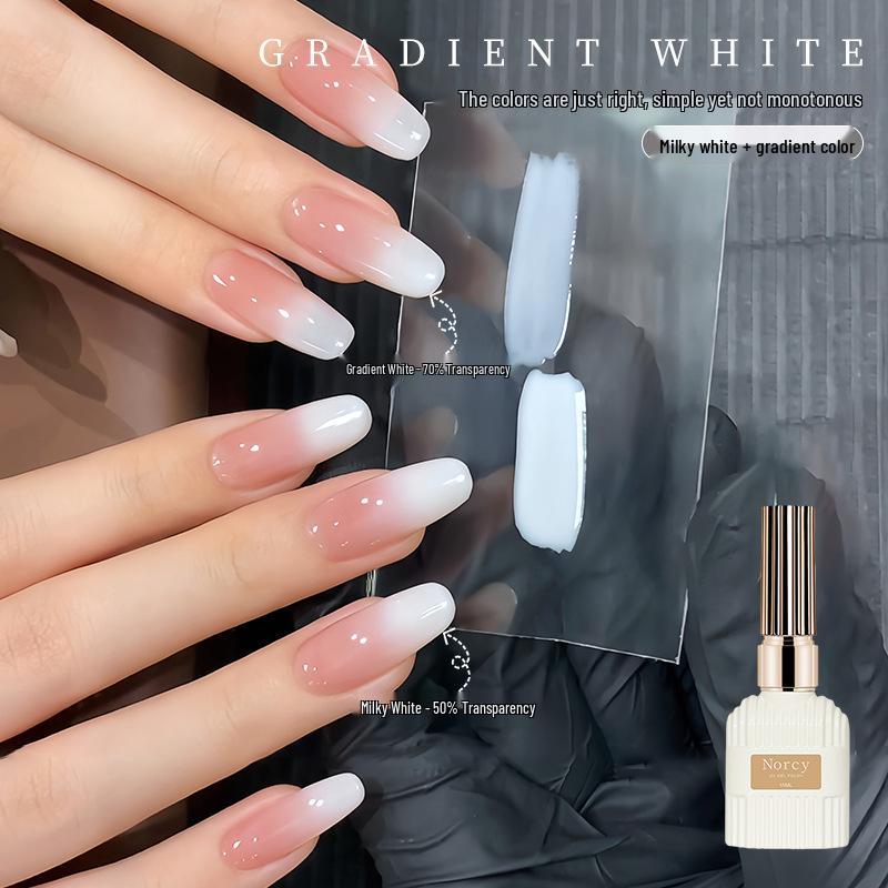 2025 Trendy Translucent Milky White Nail Gel – Eggshell Jelly Effect