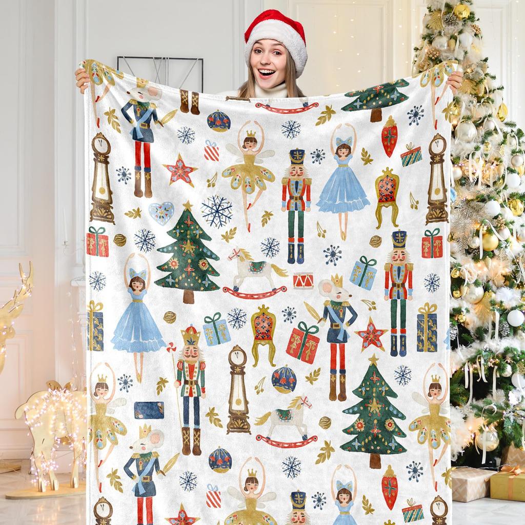 Christmas Tree Flannel Blanket Christmas Blanket Living Room Sofa Blanket Holiday Bedroom Bed Blanket Living Room Cute Blanket