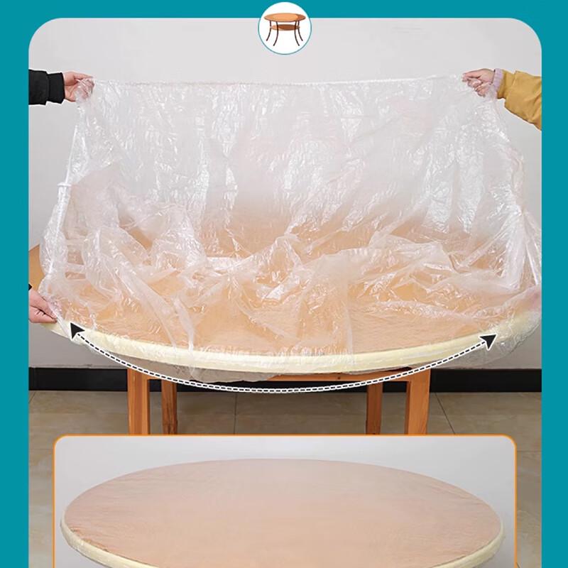 

Disposable Elastic-Fit Transparent Round Tablecloth