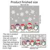 Creative Cute Christmas Snowflake Penguin Wall Decal Paper Glass Window Decal Double Sided Visual Decoration Wall Decal