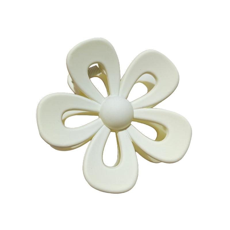 7cm Frosted Flower Claw Hair Clip - Five-Petal Candy Color Updo Accessory