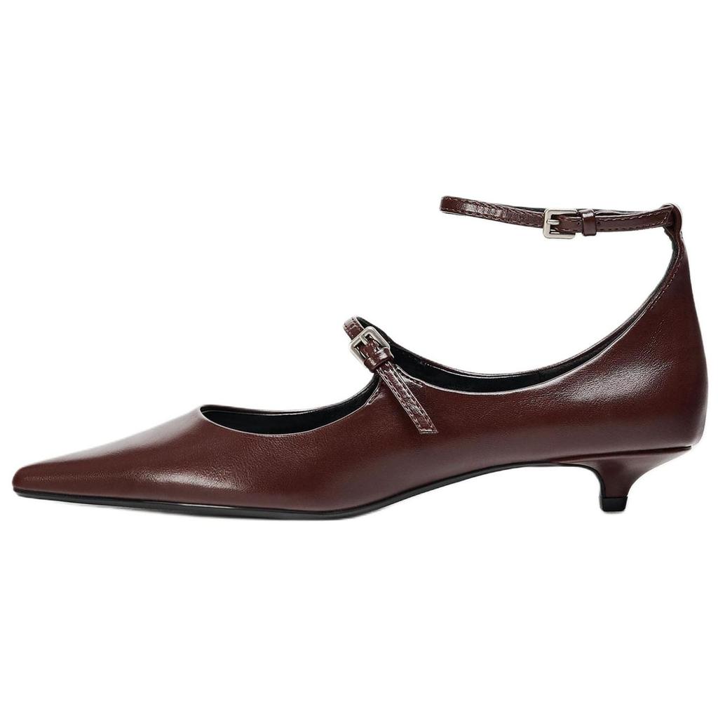 Zara Pu Comfortable Fashion Trendy Retro Mary Jane Shoes Women Shoes Crimson 11207510022