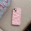 Girl pink three-dimensional pleats, suitable for iPhone17Pro max Apple 16 mobile phone case 15/14 anti-drop case.