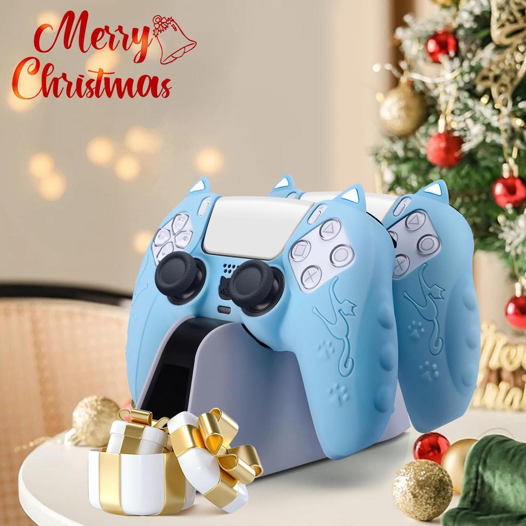 Silicone Cat Ear Anti-Slip Cover for Sony PS5 Controller