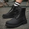Coppia maschile stivali Martin stivali alti stivali corti scarpe trendy da lavoro stivali da neve a media altezza