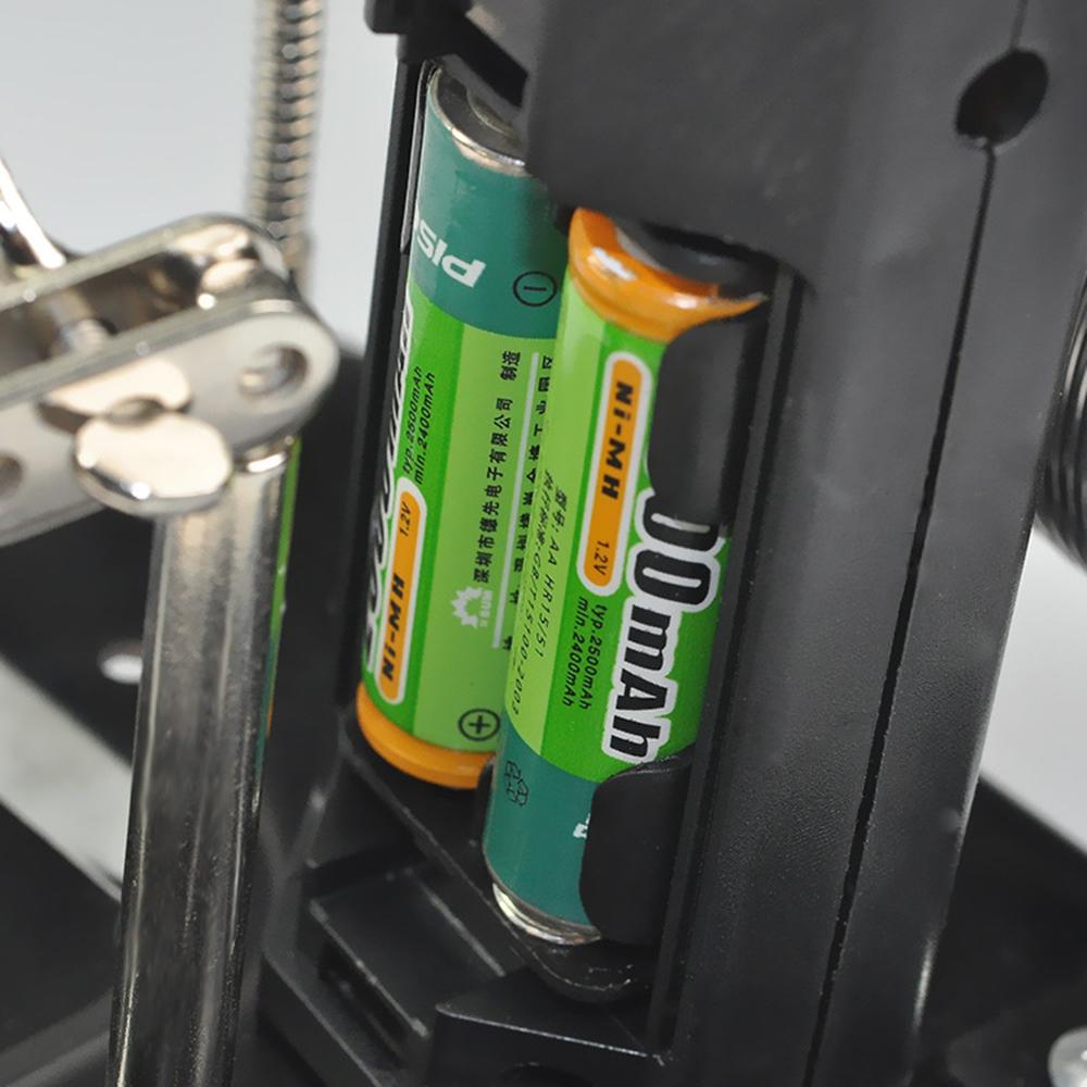 Lente d'ingrandimento per saldatura con supporto per PCB Bracci metallici flessibili Mani aiutanti per stazione di saldatura Strumento d'ingrandimento da tavolo
