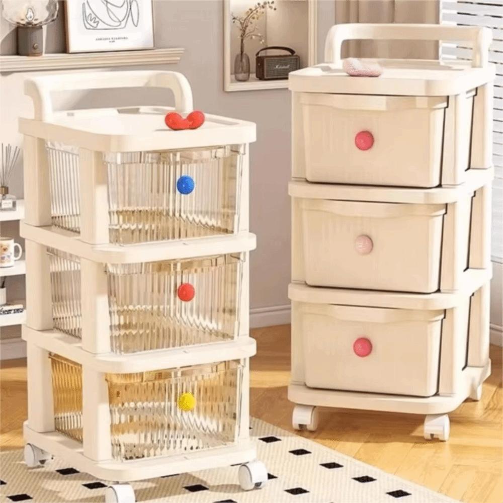 Multi-Layer Drawer Storage Rack Trolley Style Household Storage Cabinet  Kitchen Organization