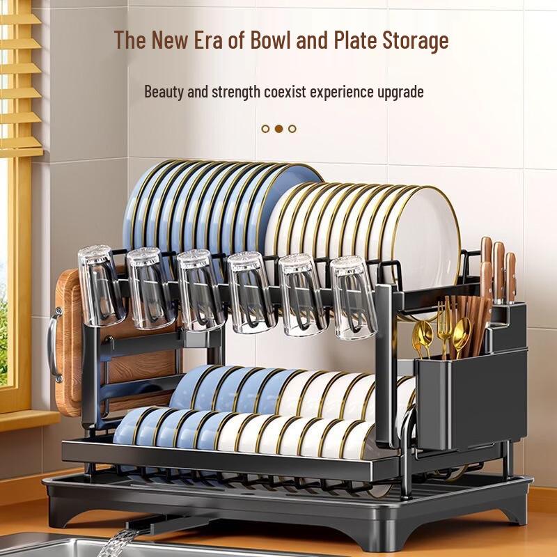 Lantuan Double-Layer Kitchen Countertop Storage Rack