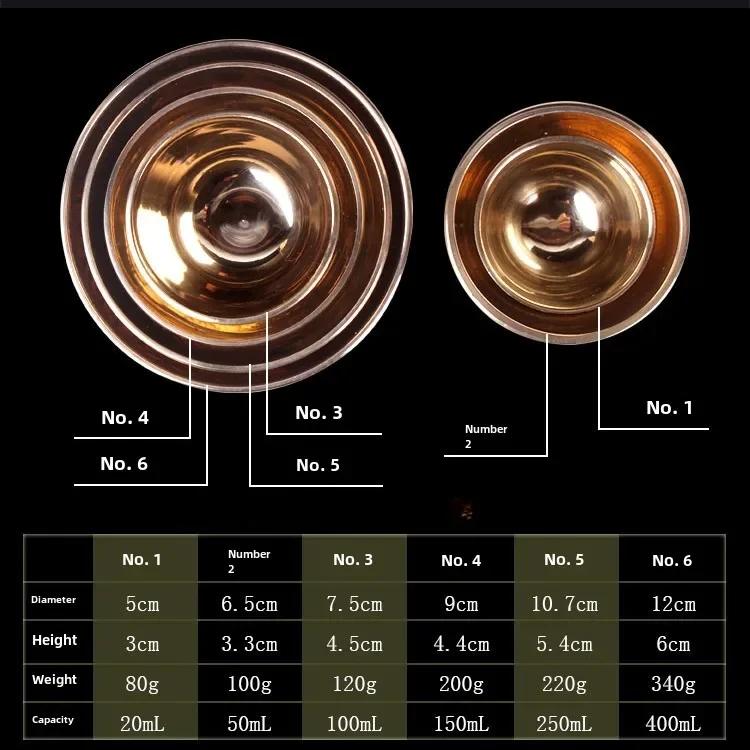 Creative Mini Beverage Wine Cup Retro Brass Chalice Cup Wine Goblet European Style Metal Liquor Tumbler Home Bar Kung Fu Tea Cup