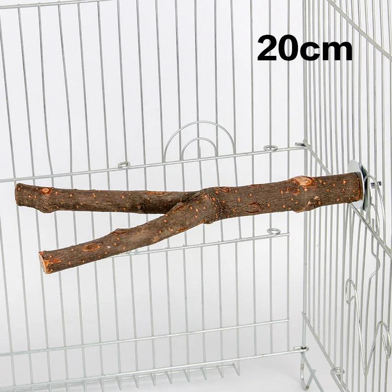 

Natural Wood Pet Parrot Raw Wood Fork Tree Branch Stand Rack Squirrel Bird Hamster Branch Perches Chew Bite Toys Stick 20cm