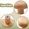 4 Pieces Wall Mounted Wooden Hooks Cabinet Drawer Handles Fashion Wood Door for Bedroom