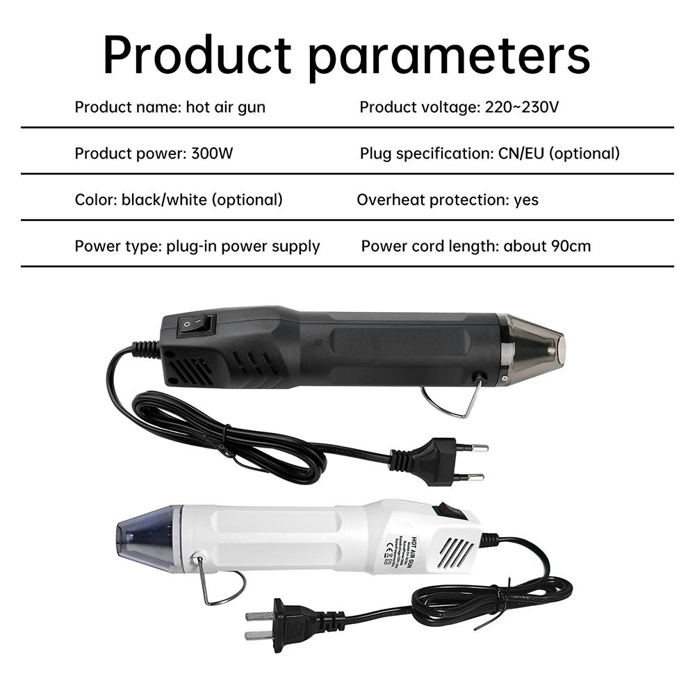 300W AC 220V Hot Air Gun Soldering Temperature Blower Gun DIY Crafts Electric Power Hot Dryer Mini Heat Gun