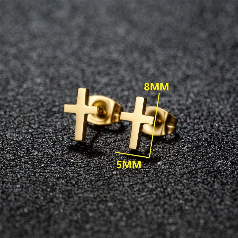 Stainless Steel Geometric Stud Earrings for Women Minimalist Circle Triangle Star Ear Studs Horseshoe U Shaped Earings oorbellen