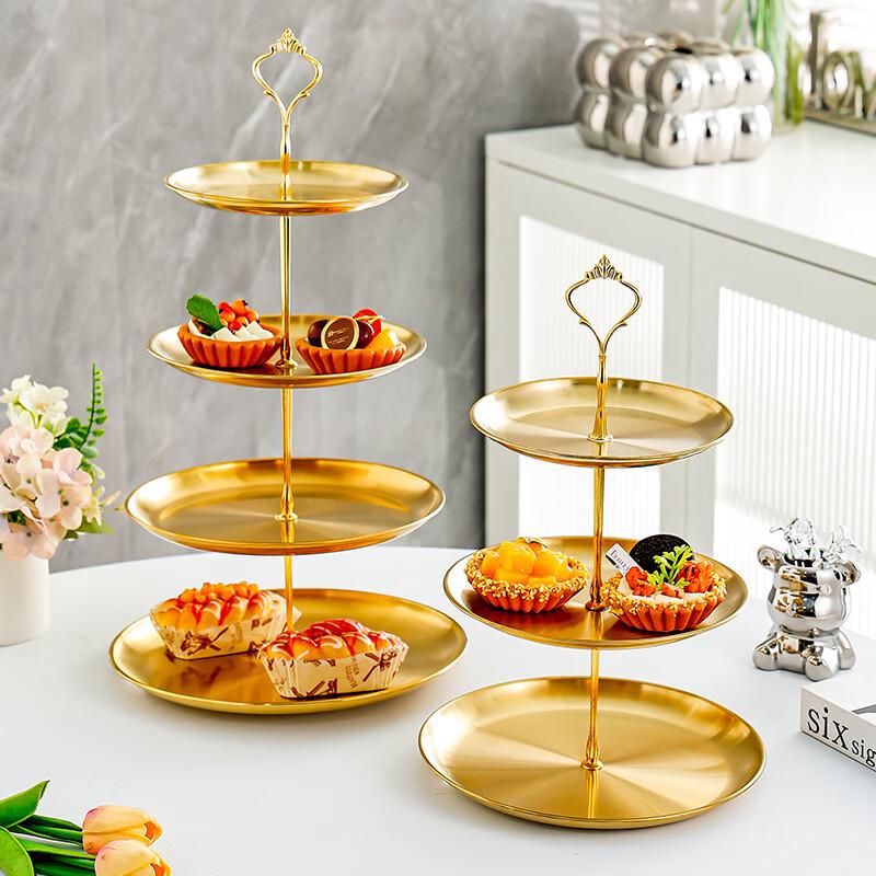 Multi-Tier Gold Snack & Dessert Tray