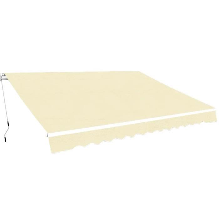 VidaXL Auvent pliable manuel 400 cm Crème