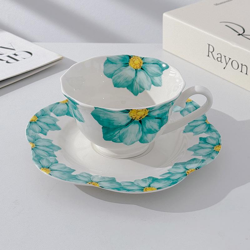 High-end Exquisite Afternoon Teacups, High-value Retro Ceramic Coffee Cups and Saucers, Design Sense, Niche Girls Festival