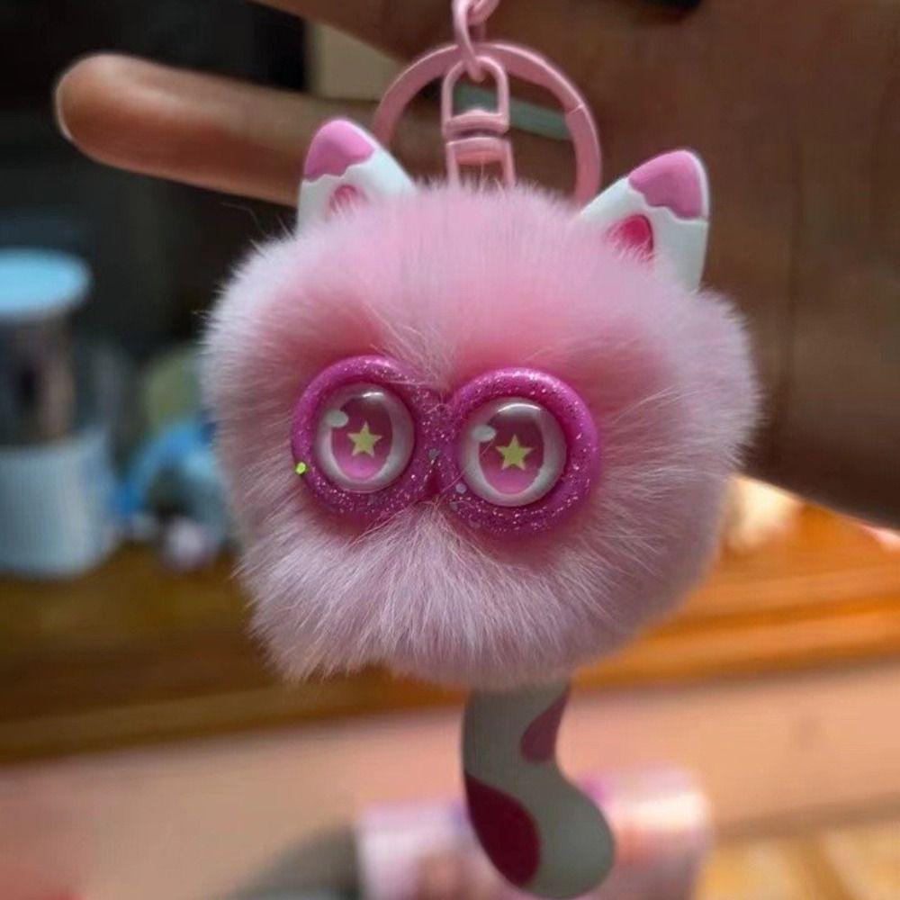 DIY Cat Keychain Creative Couples Keychain New Imitation Plush Pendant