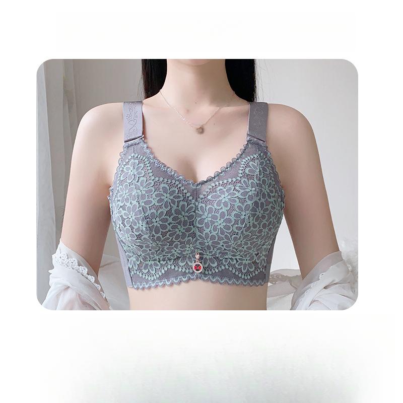 

Бюстгальтер без кісточок, бюстгальтер великого розміру, безшовний бюстгальтер, жіночий ультратонкий бюстгальтер з ефектом пуш-ап, бюстгальтер, що підтримує груди, бюстгальтер з красивою спинкою 42/95D сірий