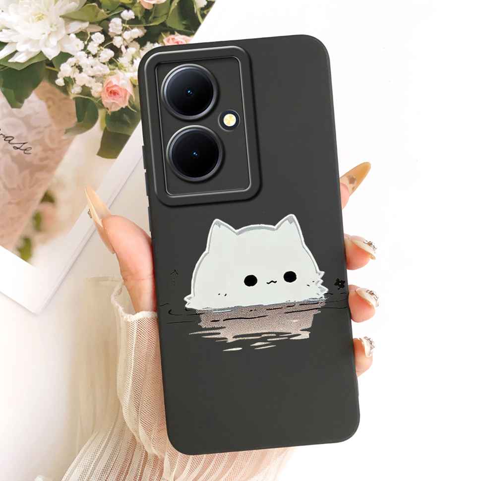 For vivo Y78+ 5G V2271A Case Cartoon Animal Cute Patterns Silicone Back Cover For Vivo Y78 Plus 5G Shockproof Phone Cases