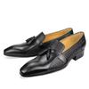 Fashion New Leather Casual Shoes Mens Summer One-Step Loafers Dress Wedding Leather Luxury Groom Wedding Men Italian Style Oxford Shoes