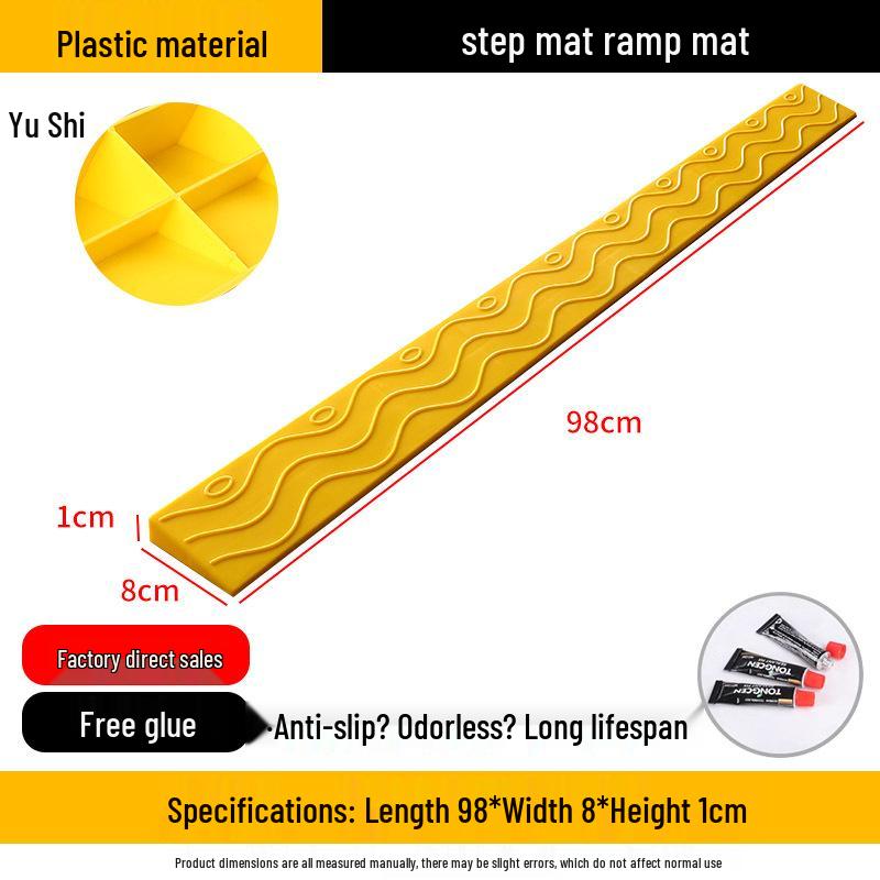 Indoor Robot Vacuum Ramp Mat - Plastic Uphill Threshold Slope Pad for Climbing and Small Steps