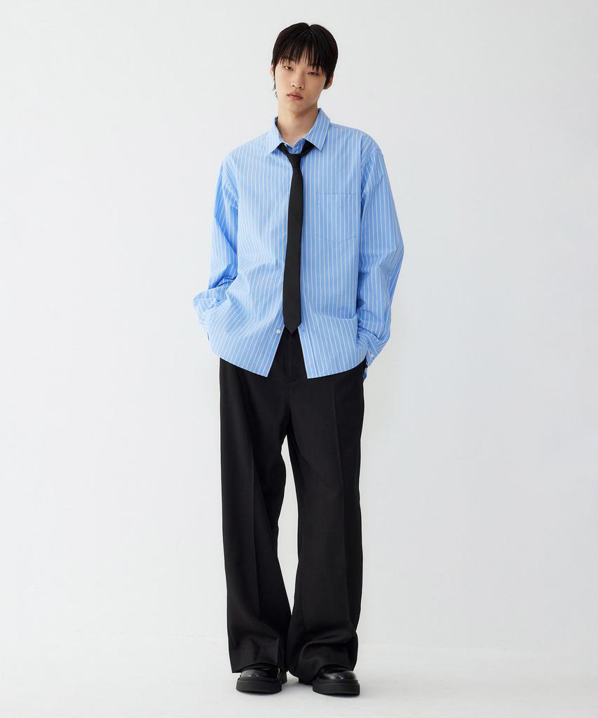 STUDIO TOMBOY [Men] Regular Fit Striped Shirt_Sky Blue 9155321211