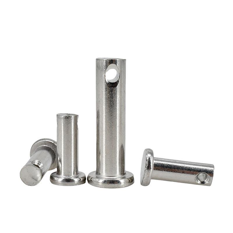 304 Stainless Steel Cylindrical Flat Head Positioning Pin with Hole (M3-M10)