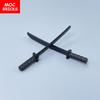 12pcs/lot MOC Bricks Katana Sword Ninja 21459 30173 Accessory Assembled Building Blocks Toys Kids Gift Plastic Dolls