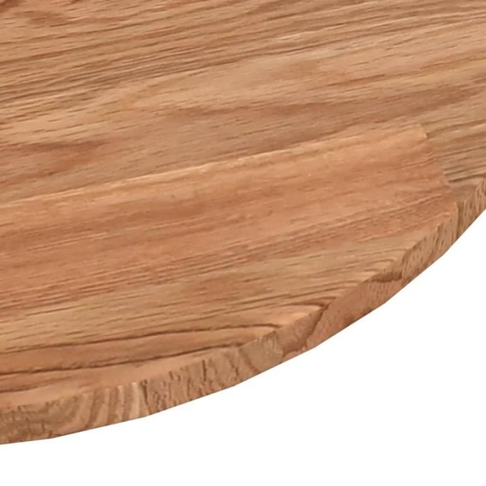 342959 vidaXL Dessus de table rond Marron clair Ø40x1,5 cm Bois chêne traité