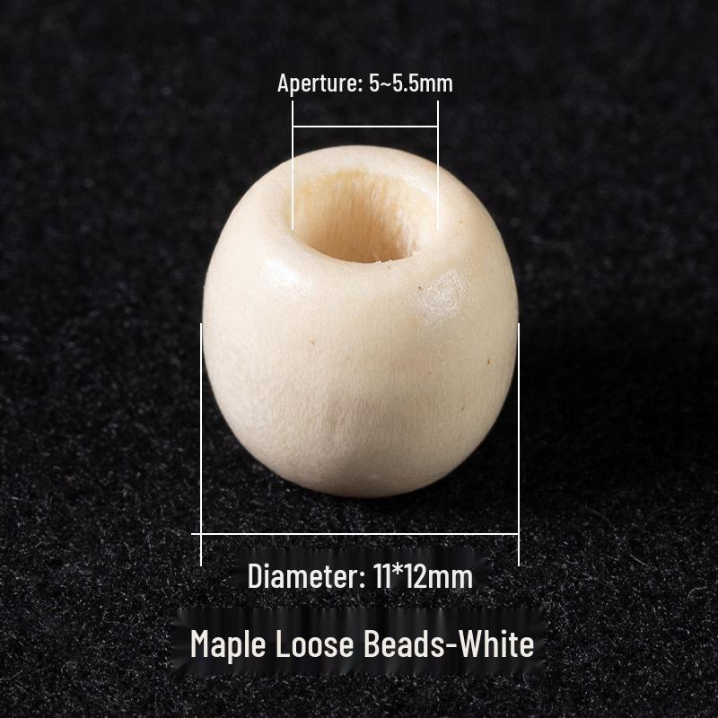 Mărgele Rotunde din Lemn Colorat pentru Bijuterii DIY - Mărgele Libere cu Orificiu Mare