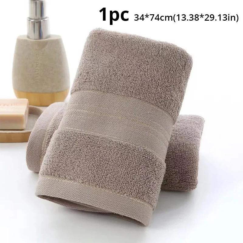 Thickened Cotton Towel With Strong Water Absorption Universal Towel For Adults And Kids Solid Colorskin Friendly Towel