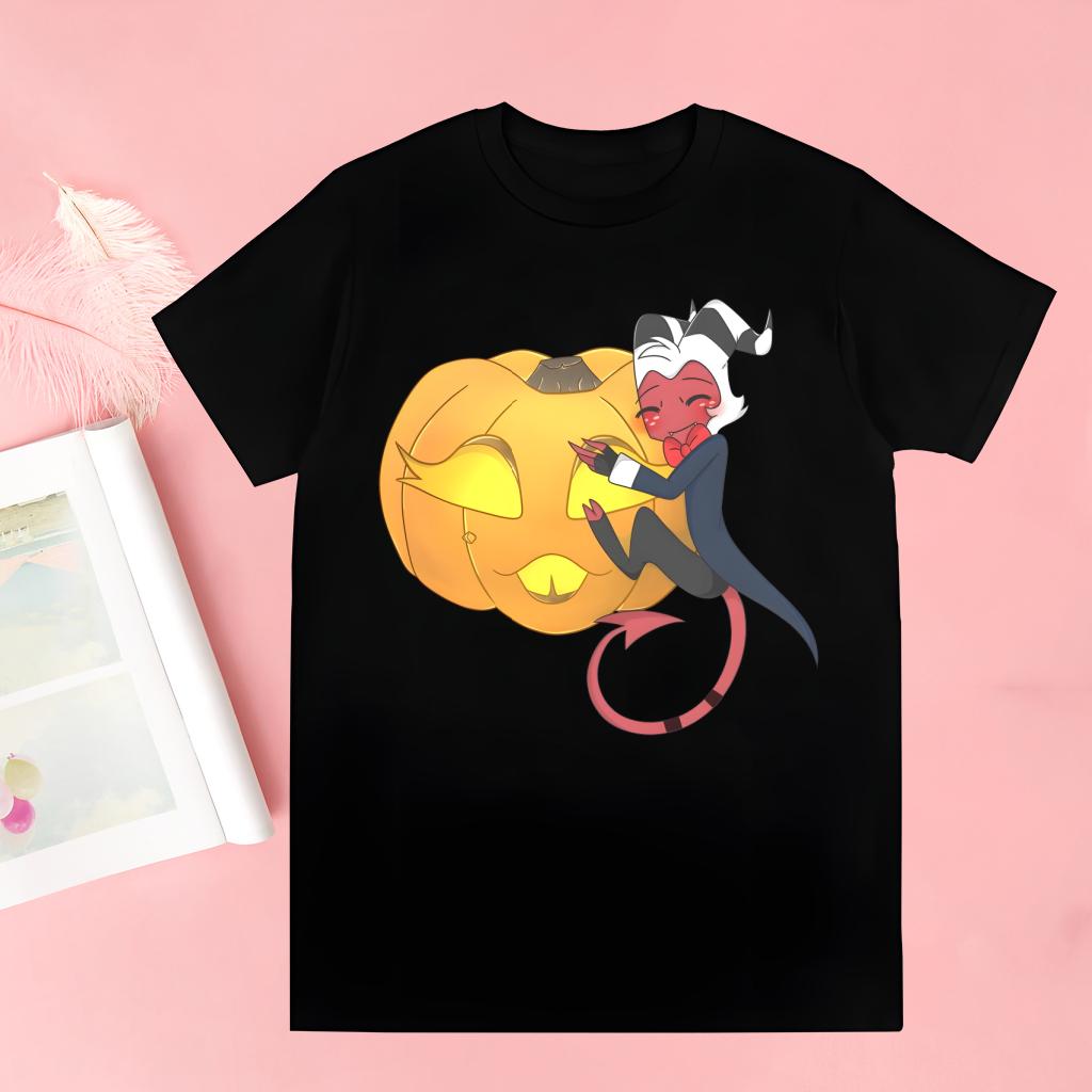 Cartoons Helluva Boss T-Shirt Men Unisex Anime Cartoon Design Men Tee Shirt Homme Summer Tops Short Sleeve Vintage Style
