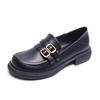 Small leather shoes women's platform loafers spring and autumn one-pedal Mary Jane British style retro with skirt college jk single shoes