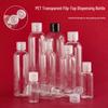 New Transparent Flip-Top Squeezable Plastic Bottle (30/50/100ml) with Butterfly Cap for Cosmetics
