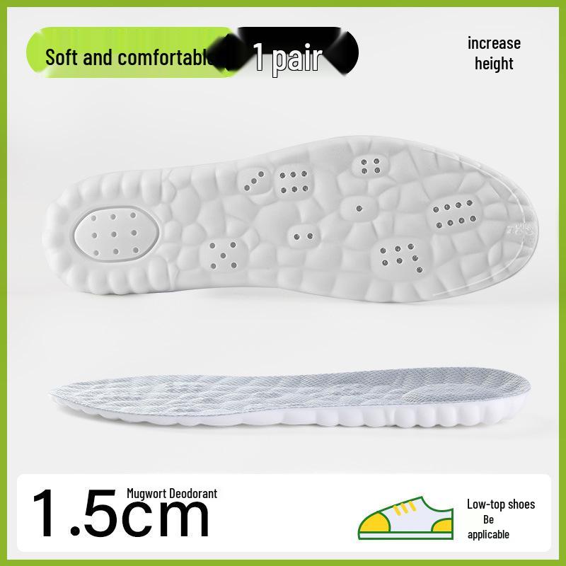 Unisex Odor-Resistant Breathable Height Boost Insoles: Super Soft, Non-Collapsing, For Sports & Military Training