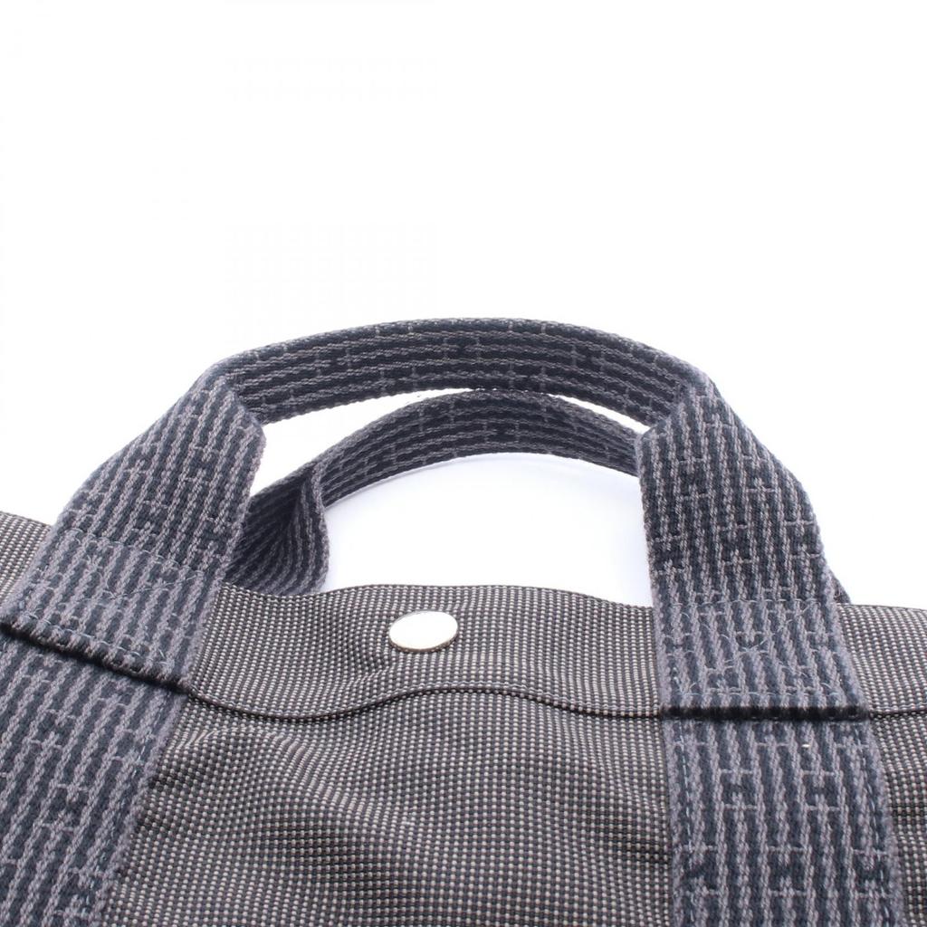 Used HERMES HerlineMM Tote Bag 100951M Nylon canvas Gray Used unisex