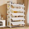 Steel Multi-Layer Storage Cabinet with Doors for Bedroom, Living Room, Balcony, and Bookcase 