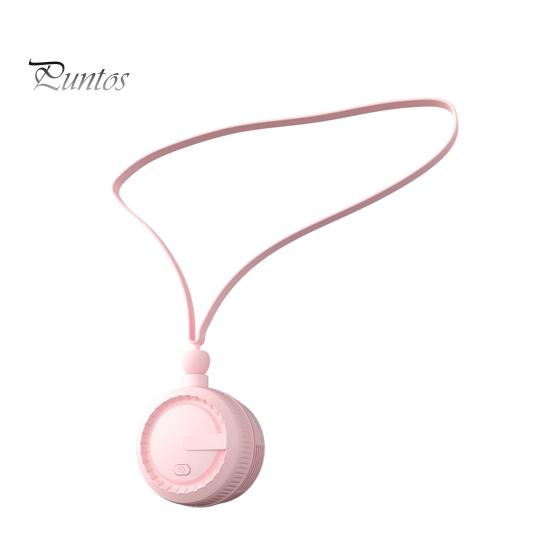 

Подвесной вентилятор для шеи без помощи рук, регулируемый на 360 градусов 3-скоростной малошумный перезаряжаемый мини персональный вентилятор для шеи розовый