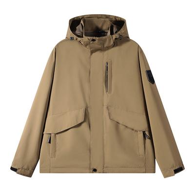 Frühling und Herbst Neue Outdoor-Jacke für Herren und Damen, gleiche Kapuze, winddicht, Bergsteigerjacke, Herbst, Herren