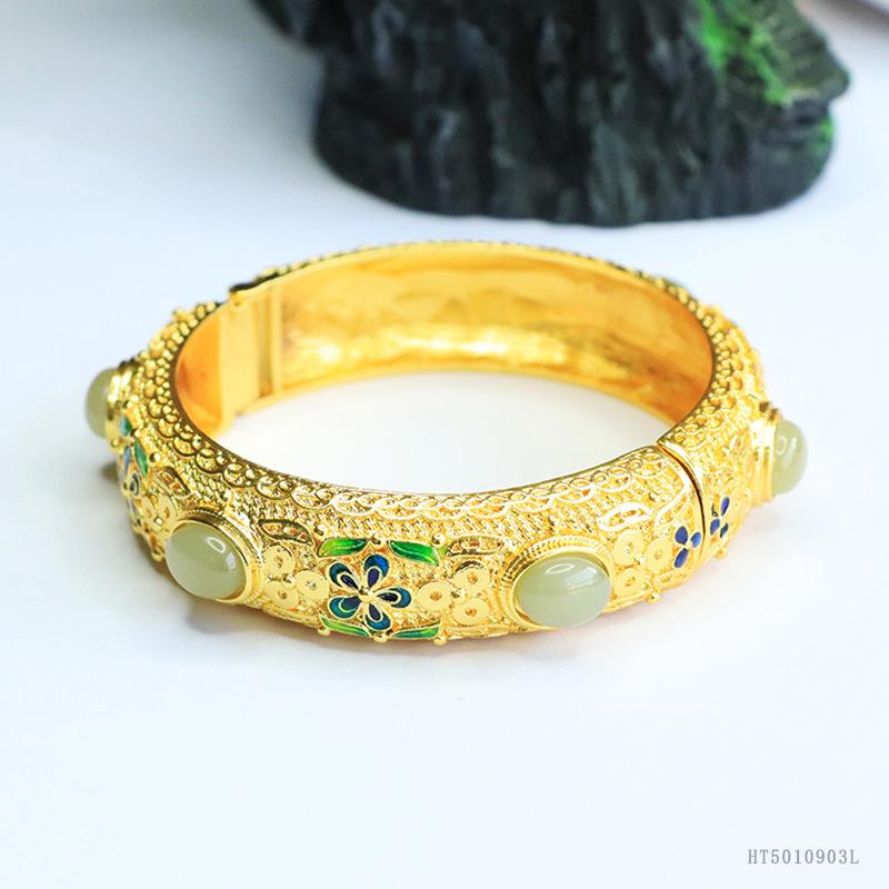 Ximang Ximang Hetian Jade Water Bracelet Enamel Live Generation S5010903l Multi egg surface about 8*10mm