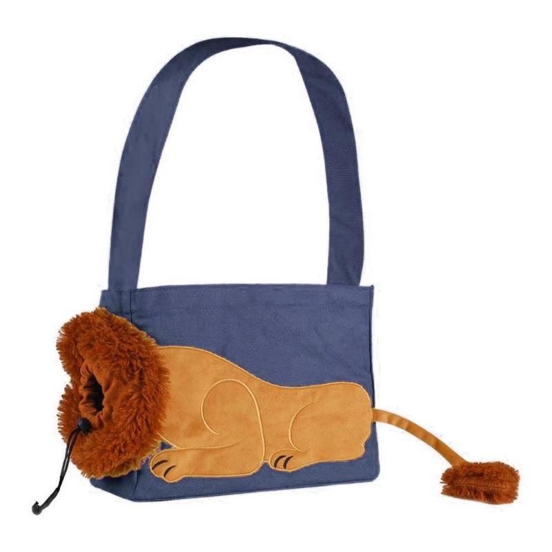 

Puppy Carrier Tote Bag for Travel Pet Cartoon Shoulder Bag Large Capacity S темно-серого