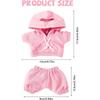 Roupas de Boneca Cimoon Conjunto de Moletom Rosa para Brinquedos de Pelúcia de 15cm e 17cm Fantasia Fofa Roupa Acessório