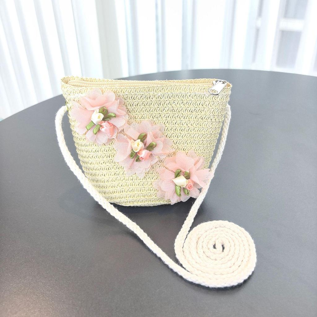 Hübscher Hirtinnen-Strohhut für Mädchen - Sommer-Sonnenschutz für Kinder